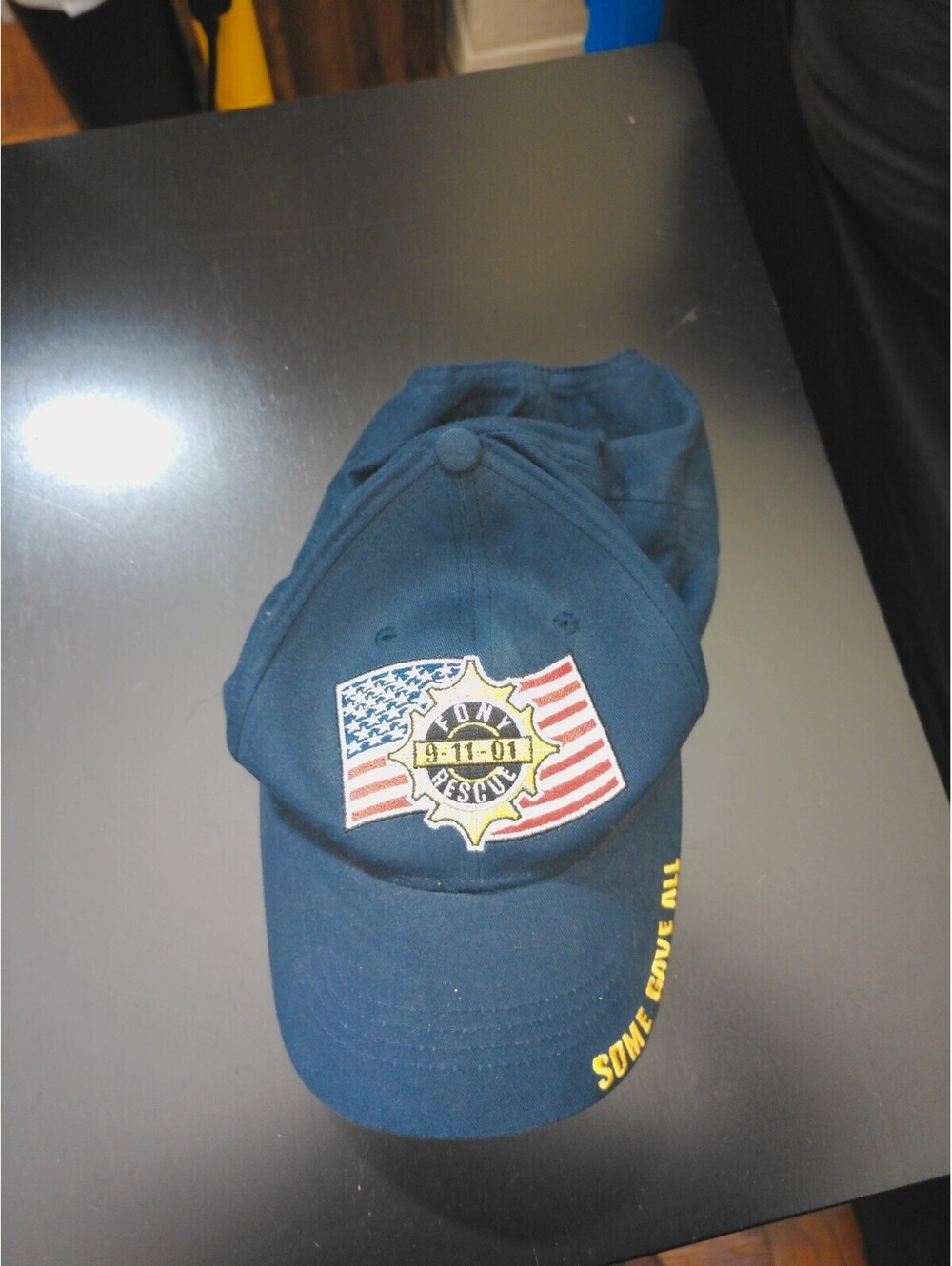 bio-domes 9-11-01 Rescue Some Gave All Memorial Hat Cap Blue Adjustable